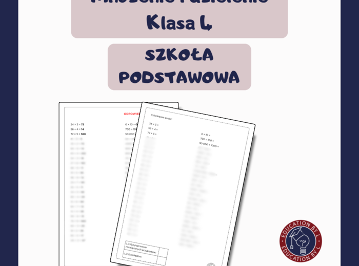 Mnożenie i dzielenie - klasa 4