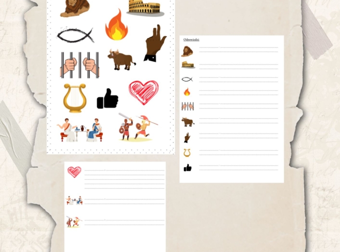 Ikony (obrazki) do lektury "Quo vadis" Henryka Sienkiewicza, język polski, egzamin ósmoklasisty, lektura obowiązkowa klasa 7-8