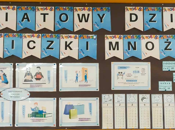 Gazetka - Światowy Dzień Tabliczki Mnożenia.