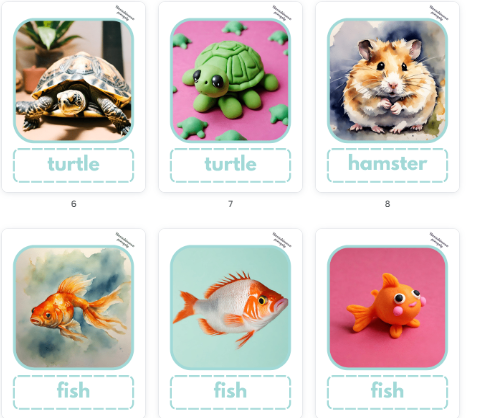 PETS karty obrazkowe