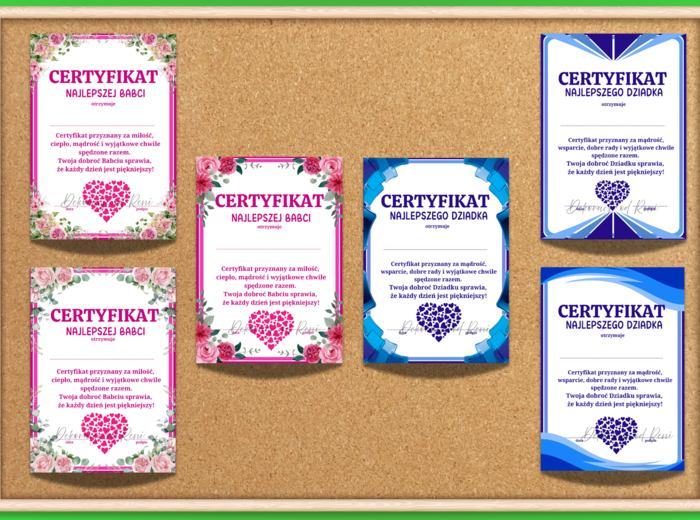 Dzień Babci i Dziadka - Certyfikaty
