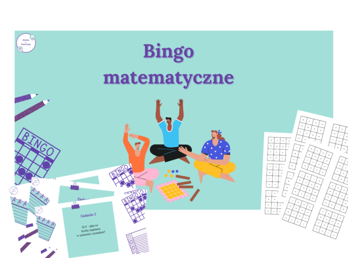 Bingo matematyczne dla kl. 7 i 8. Idealne na lekcję matematyki z okazji Dnia Dziecka.