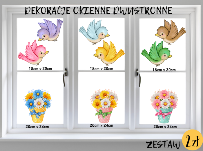 DWUSTRONNE ILUSTRACJE WIOSENNE