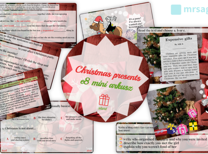 e8 mini arkusz Christmas Presents