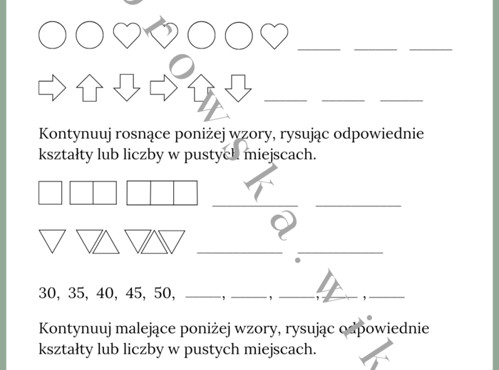 Rozpoznawanie i kontynuowanie wzorów