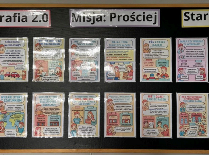 Nowe zasady ortograficzne w komiksie - gazetka