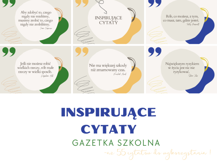 Inspirujące cytaty - gazetka szkolna