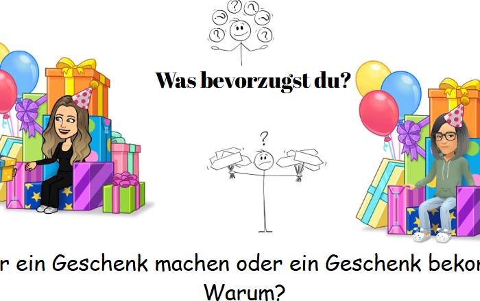 Was bevorzugst du? ....... oder .....? Warum? - j. niemiecki, Zadania do rozgadania - rozpisania uczniów