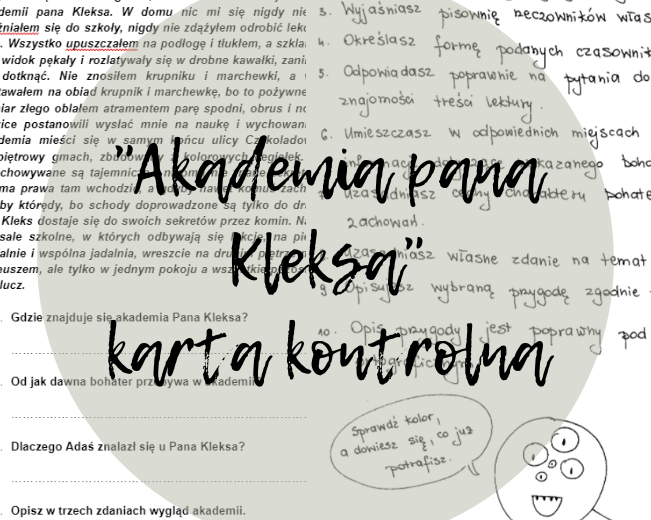 "Akademia Pana Kleksa" (karta kontrolna)