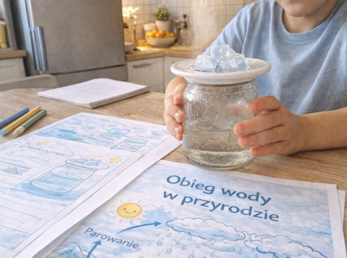 Obieg wody w przyrodzie – karty pracy i mini-eksperymenty