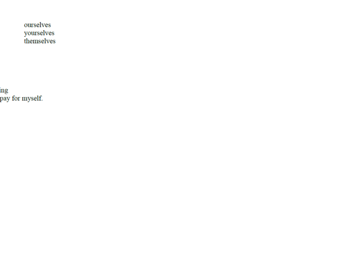 Reflexive and emphatic pronouns