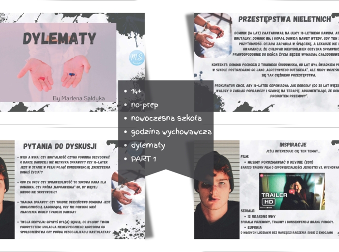 DYLEMATOWNIK ETYCZNY (cz. 1) | 12 Nowoczesnych Scenariuszy dla MŁODZIEŻY 14+