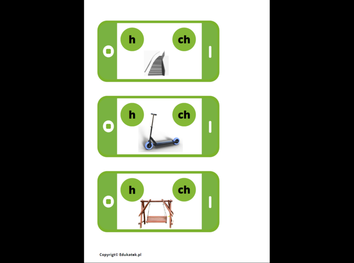 Klamerkowy telefon - ortografia ćwiczenia