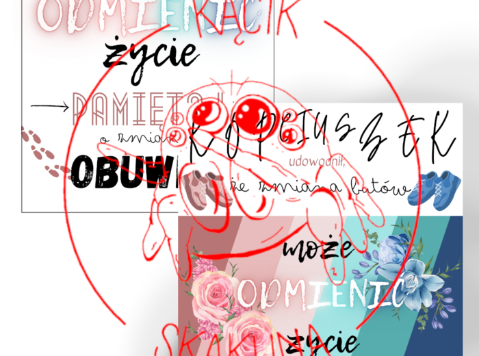 Plakat do szatni - zmiana obuwia - Kopciuszek