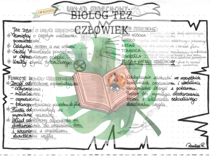 PRZYRODA - Ciało człowieka - Układ oddechowy - szarość