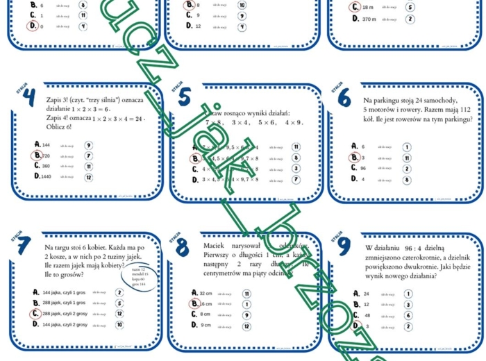 Stacje zadaniowe na Dzień Tabliczki Mnożenia