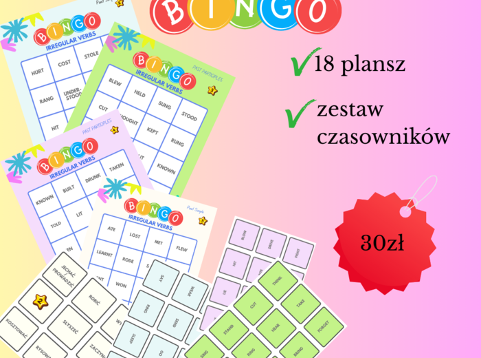 Bingo - formy przeszłe czasownika