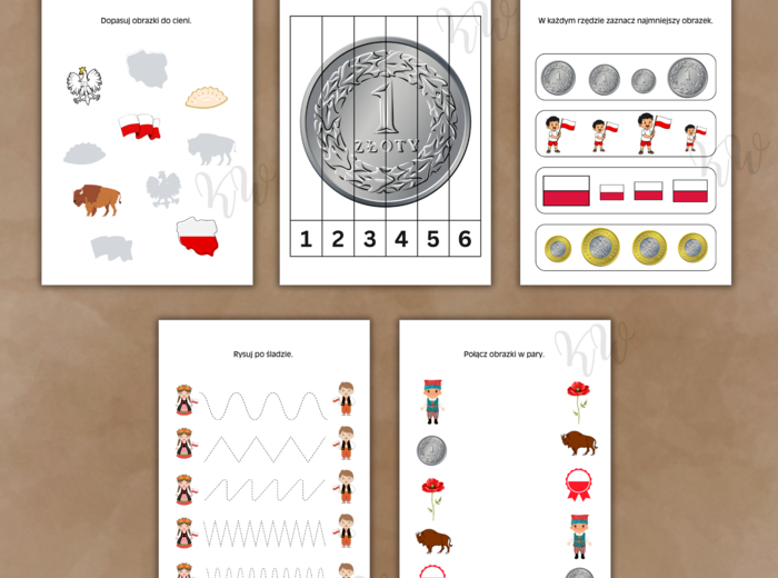 Święto Niepodległości/Święto Konstytucji 3 Maja - karty pracy i dyplomy