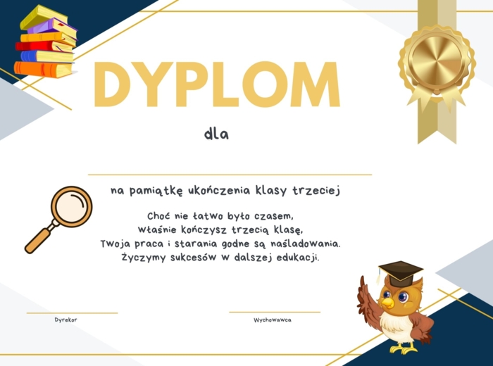 DYPLOM ZAKOŃCZENIA KLASY III