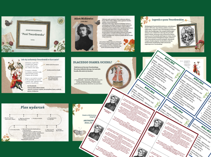 "PANI TWARDOWSKA" – prezentacja + 2 wklejki – ballada – biogram A. Mickiewicza