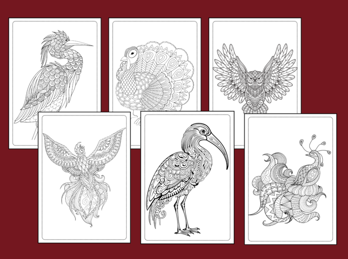 🦅 🐦 45 mandali do druku – idealne na DZIEŃ PTAKÓW 🦉– kolorowanka – mandala – jesień – biblioteka – świetlica – gazetka