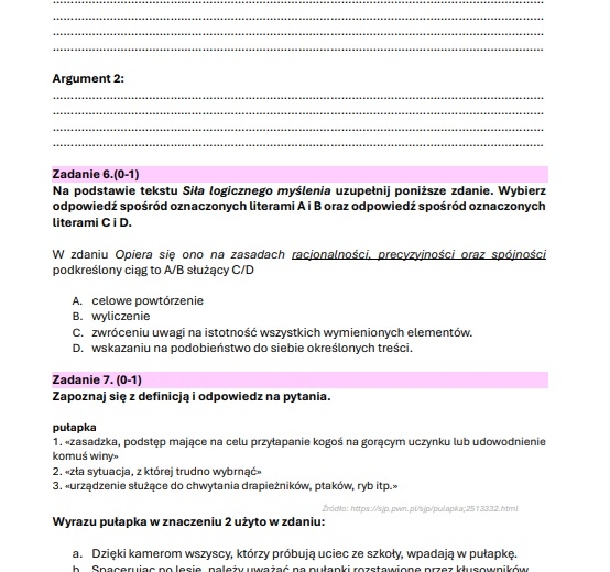 Czytanie ze zrozumieniem teksty nieliterackie "60 kroków + lektury IV-VI"