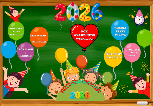 Noworoczna ekspresowa gazetka🎉 30 stron do druku| Plakat 4 x A4| Grafiki łatwe do wycięcia+ grafika- niespodzianka!