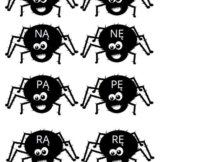 Sylabowe pająki – nauka czytania