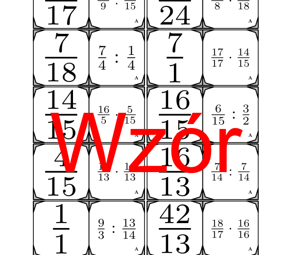 Domino - Mnożenie i dzielenie ułamków | matematyka