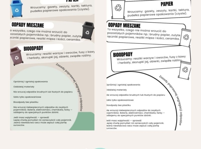 Segregacja odpadów- infografika i plakat.