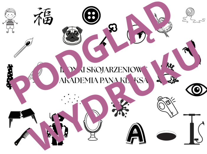 Ikonki skojarzeniowe "Akademia pana Kleksa".