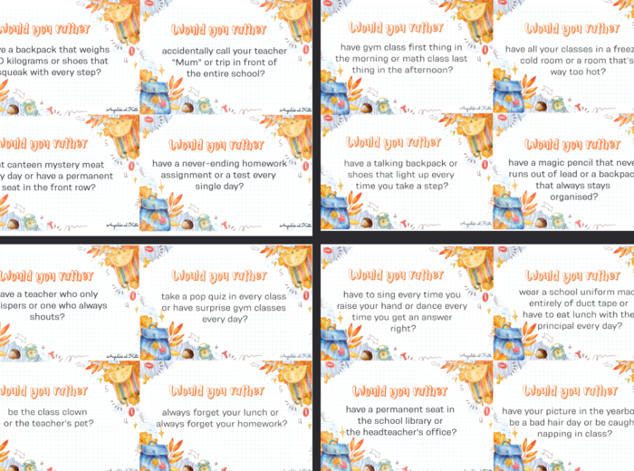 Back to school Would you rather?