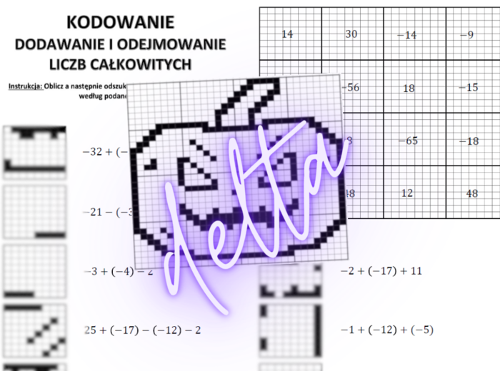 Halloween, Kodowanie - dodawanie i odejmowanie liczb ujemnych, klasa 5,6,7