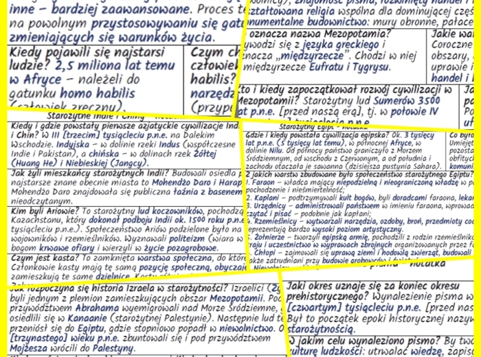 Pierwsi ludzie i najstarsze cywilizacje – komplet notatek