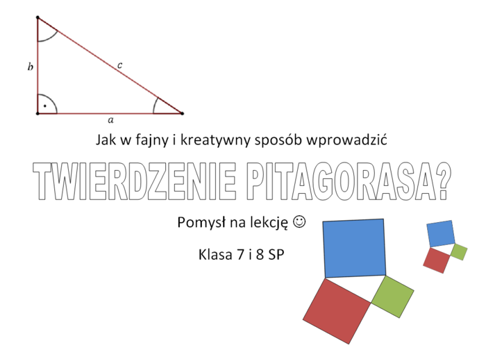 Jak w fajny i kreatywny sposób wprowadzić Twierdzenie Pitagorasa? Klasa 7, 8