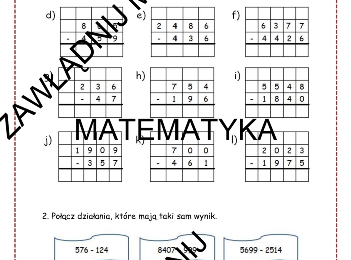 Dział III: Działania pisemne