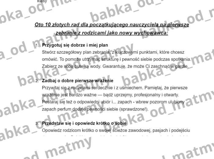 SCENARIUSZ zebrania organizacyjnego - gotowy do natychmiastowego użycia, dostosowany do potrzeb wychowawców!