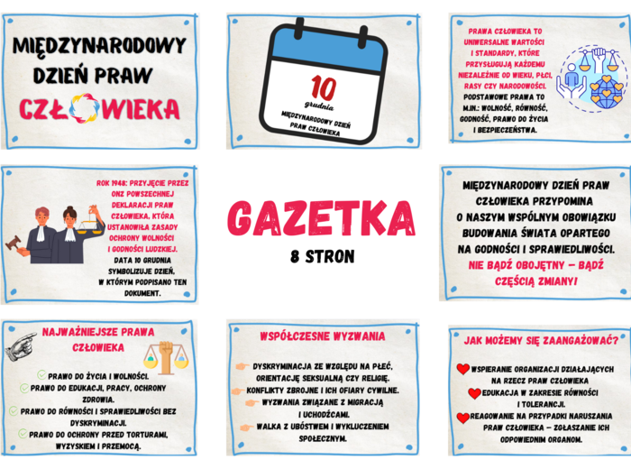 Międzynarodowy Dzień Praw Człowieka/ Prawa człowieka - GAZETKA