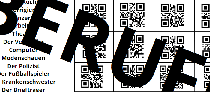 Uzupełnij luki - ZAWODY - QR-kody - język niemiecki