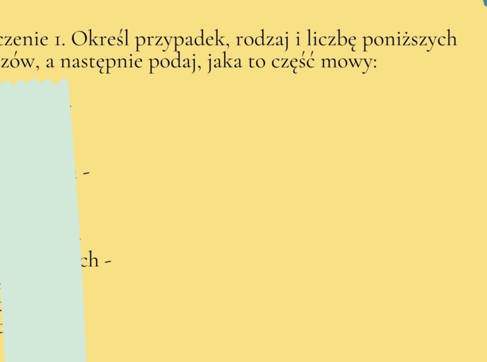 Odmienne i nieodmienne części mowy