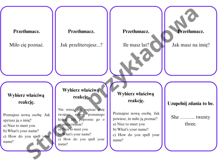 Brainy 4 unit 1 karty powtórkowe do gier