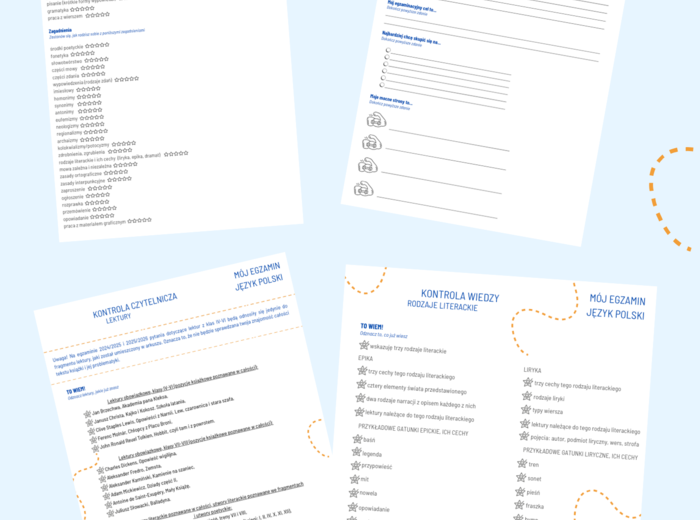 Egzamin ósmoklasisty - kontrola wiedzy, prawa pamięci, planer, strategie egzaminacyjne