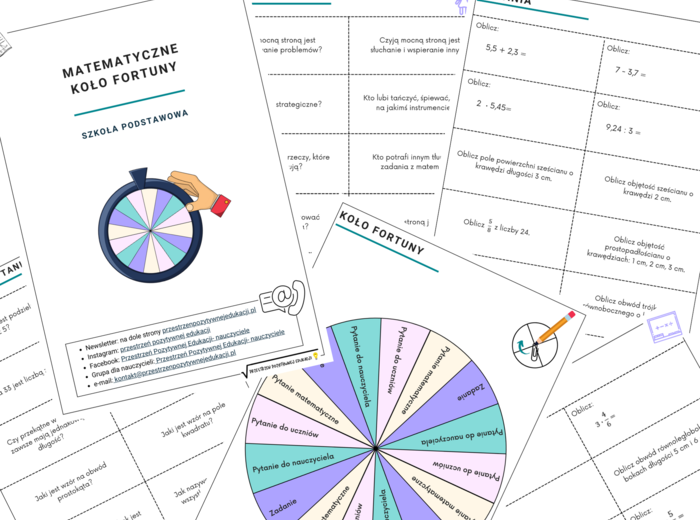 Matematyczne koło fortuny (klasa 4-8)