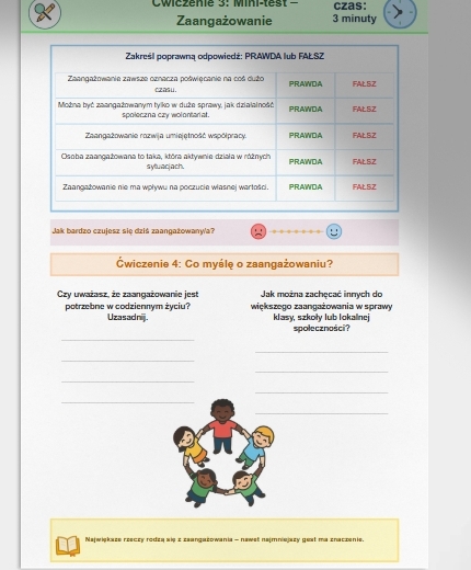 Karta pracy: "Zaangażowanie w moim życiu"