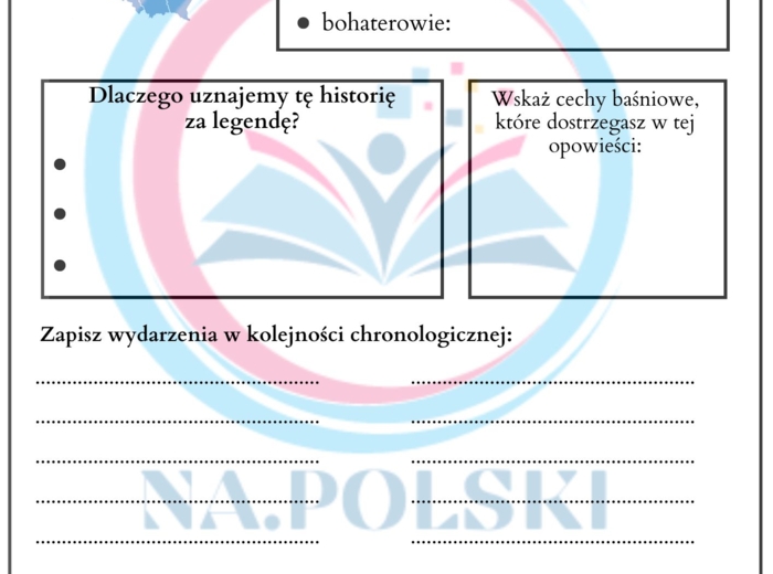 Legenda o toruńskich piernikach - karta pracy