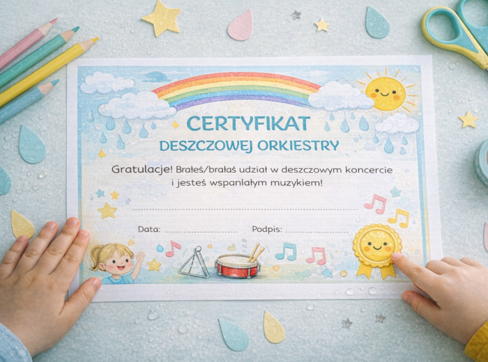 Deszczowy koncert – zajęcia muzyczne