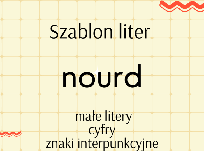 Szablon liter – nourd – małe