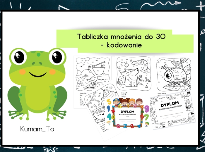 Tabliczka mnożenia do 30- kolorowanka
