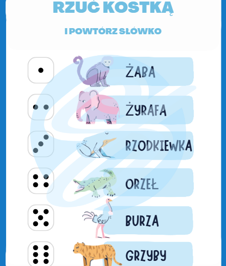 Rzuć kostką i powtórz słówko - Idealna pomoc logopedyczna do terapii głosek szumiących! Logopedia