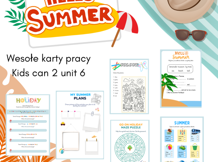 Kids can 2 unit 6 - łamigłówki - 10 kart